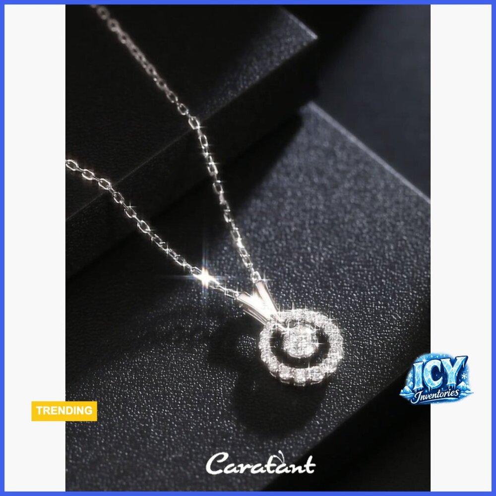 14k Solid Gold Diamond Solitaire Station Necklace… - image 7